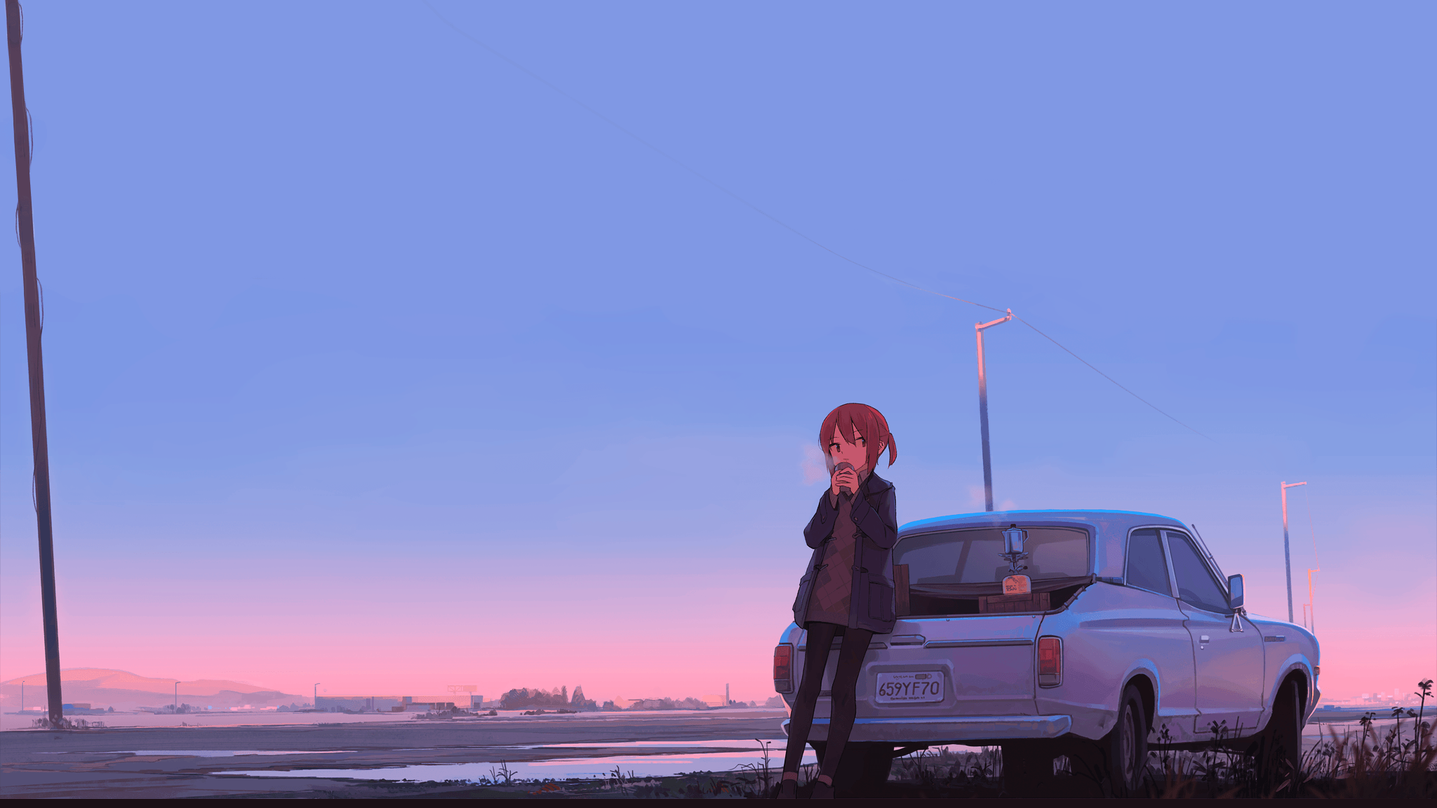 2048x1152 Chill Anime Wallpaper