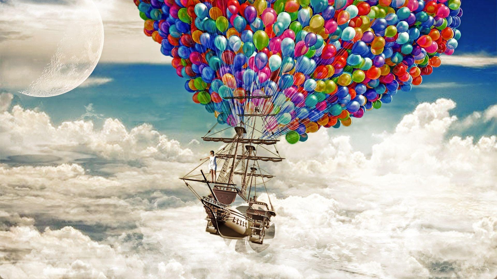 1920x1080 Wallpaper ship, sky,