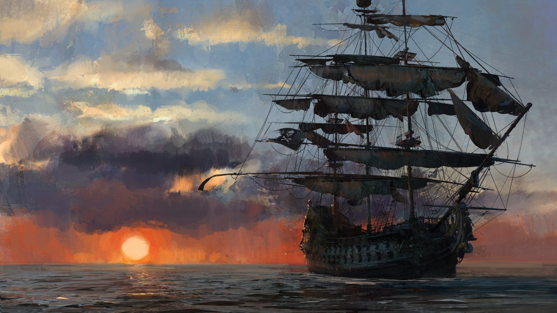 1920x1080 Skull and Bones: Epic 4K Pirate Ship Adventure Wallpaperx3375