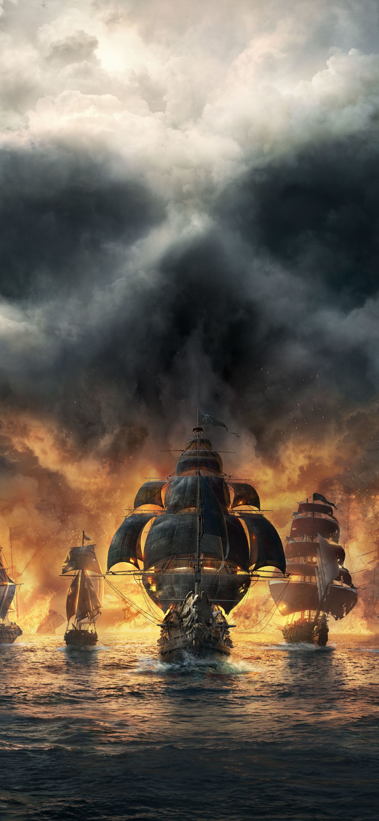 1242x2688 Phone wallpaper: Skull And Bones, Pirate Ship, Video Game 1302835