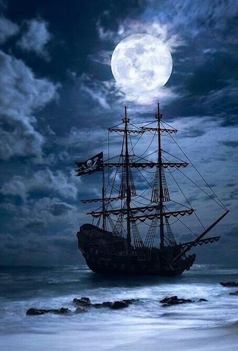 800x1177 Pirate ship, sea, sky, HD phone wallpaper