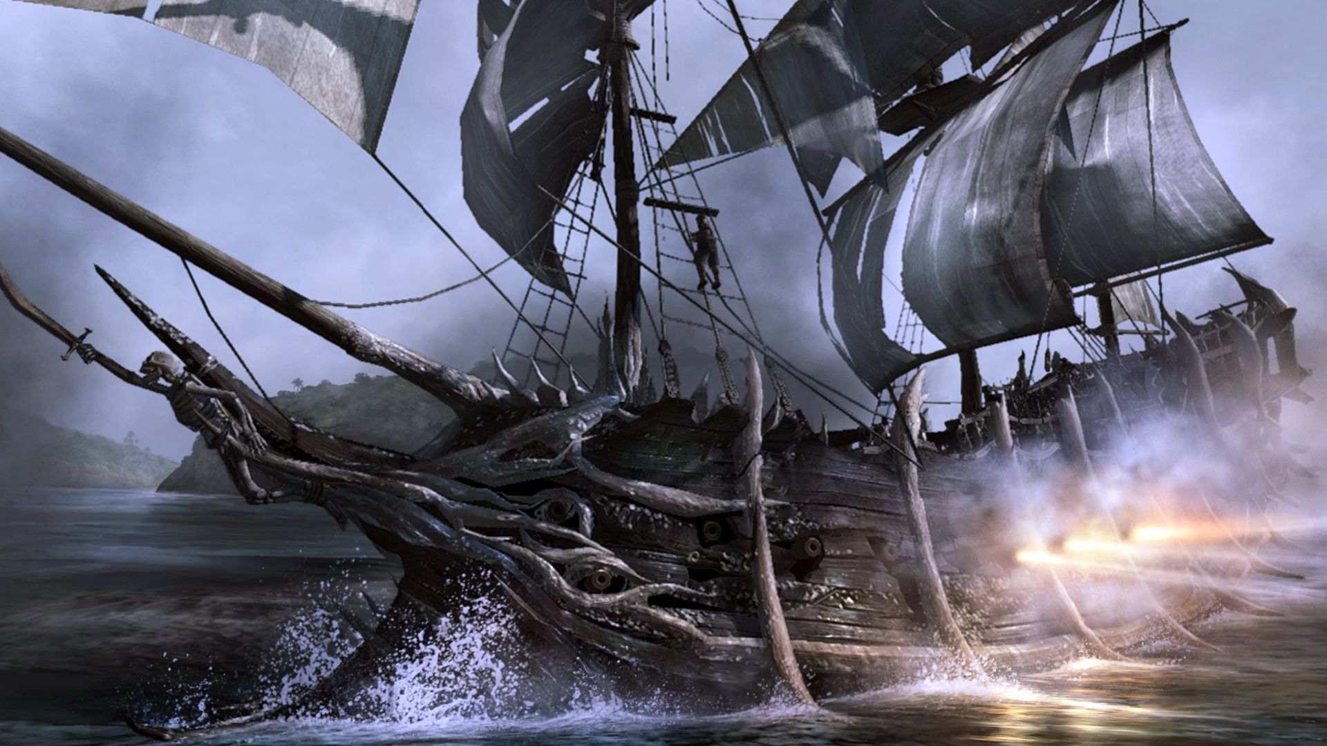 1920x1080 Best Pirate Ship 3D Wallpaper HD / Desktop and Mobile Background