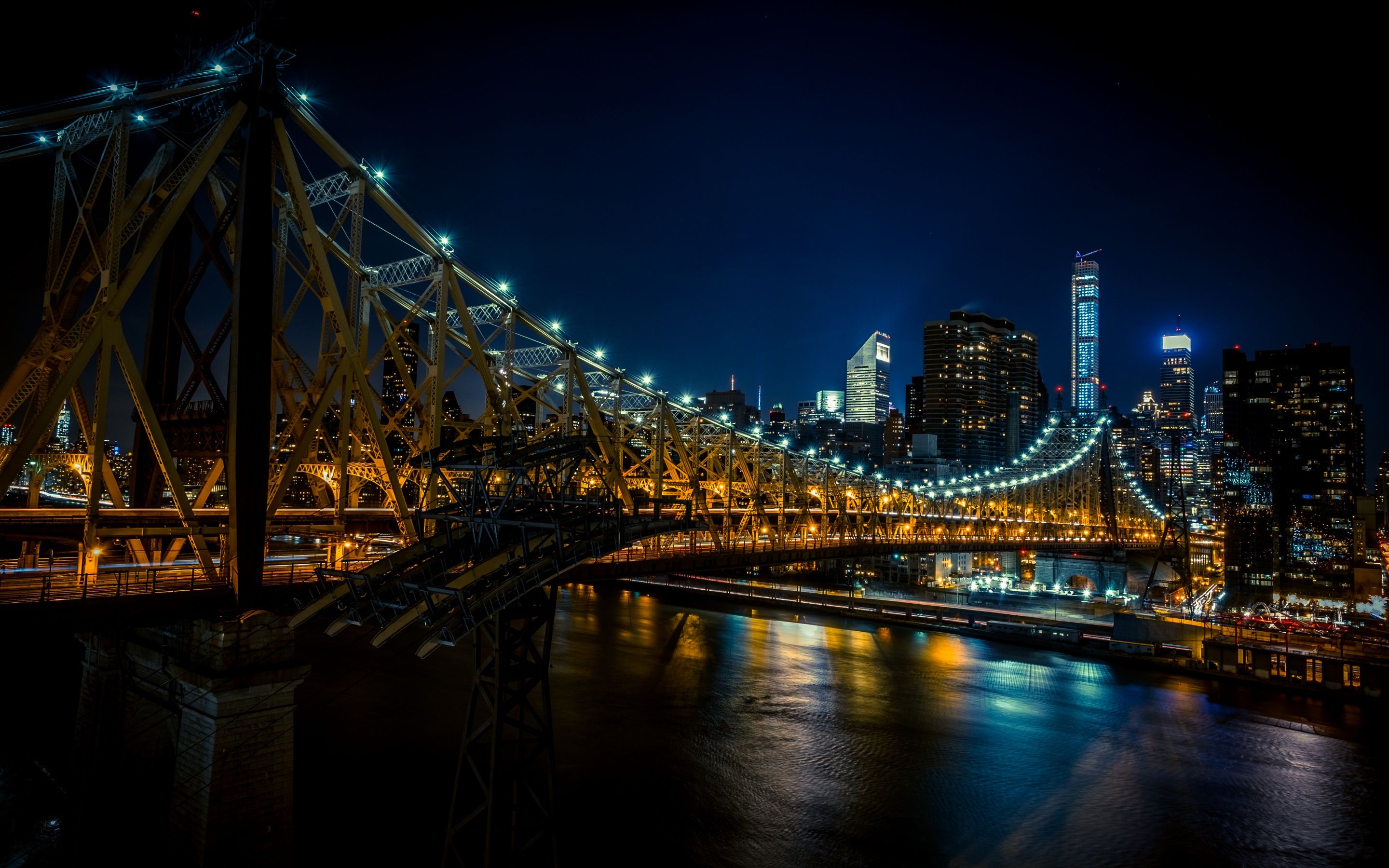 2880x1800 Queensboro Bridge Wallpaper 4K, New York City, Cantilever bridge