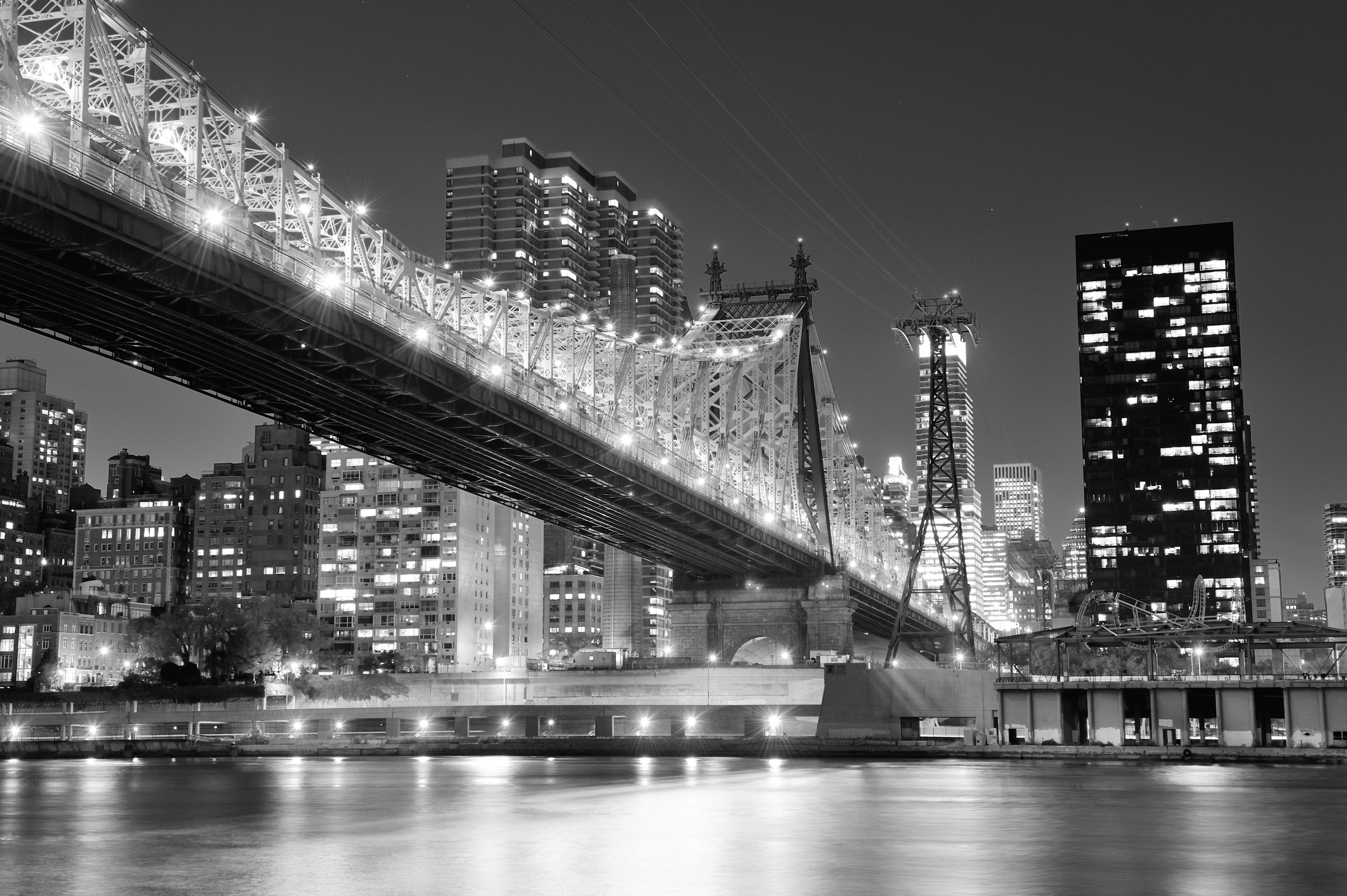 3200x2130 Queensboro Bridge Entering Manhattan Wall Mural