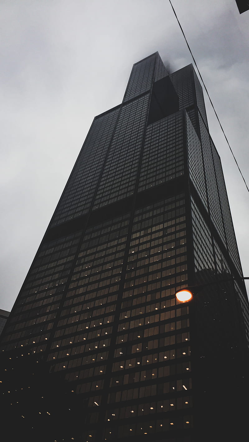 800x1422 Chicago Willis Tower, building, buildings, chicago, city, downtown, illinois, HD phone wallpaper