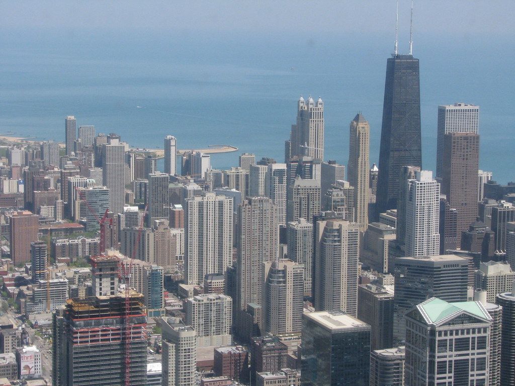 1024x768 Sears Tower Skydeck. Taken from the Skydeck of the Sears To