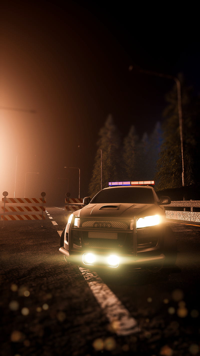 800x1422 Road block, audi, black, car, carros, night, spooky, turbo, vehicle, HD phone wallpaper