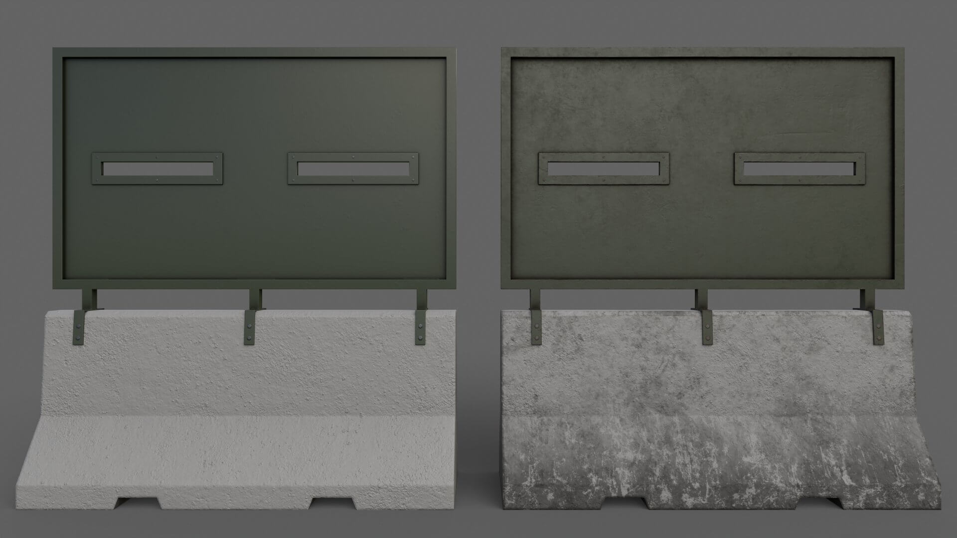 1920x1080 Concrete Roadblock Barrier V5