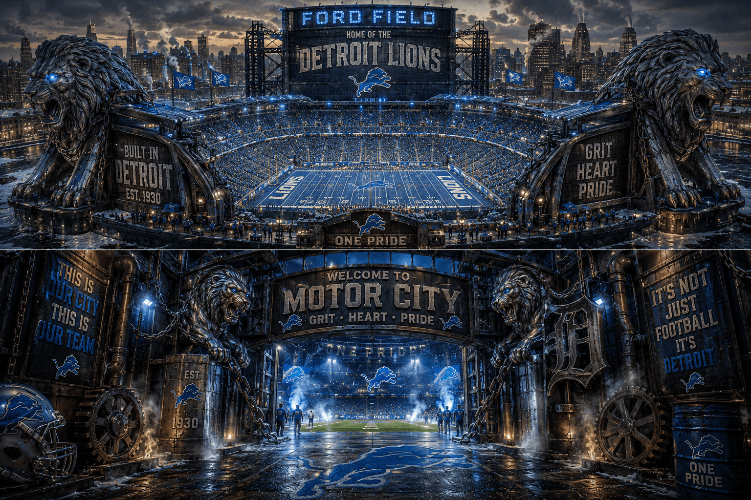 1536x1024 Reimagined NFL stadiums based on team names