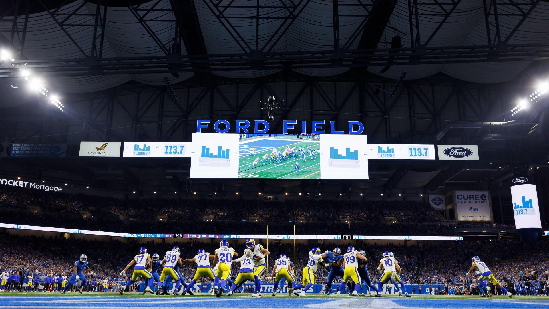 1920x1080 How loud is Ford Field? Lions fans set new record for decibel level during 2024 NFL playoffs
