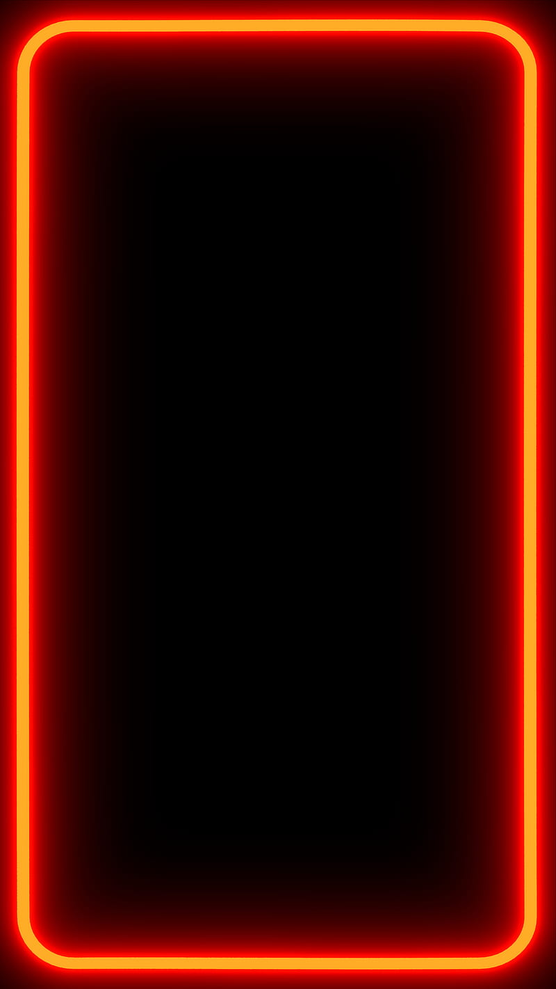 800x1422 Rounded Frame black, border, dark, edges, fire, light, neon, red, HD phone wallpaper