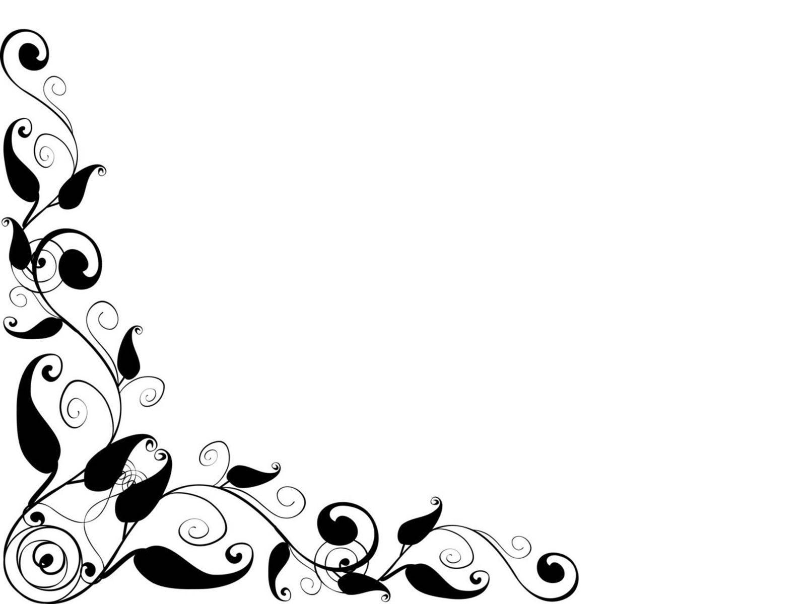 1600x1200 Elegant Black Frame Background. Border & Frames Templates. Free PPT Grounds