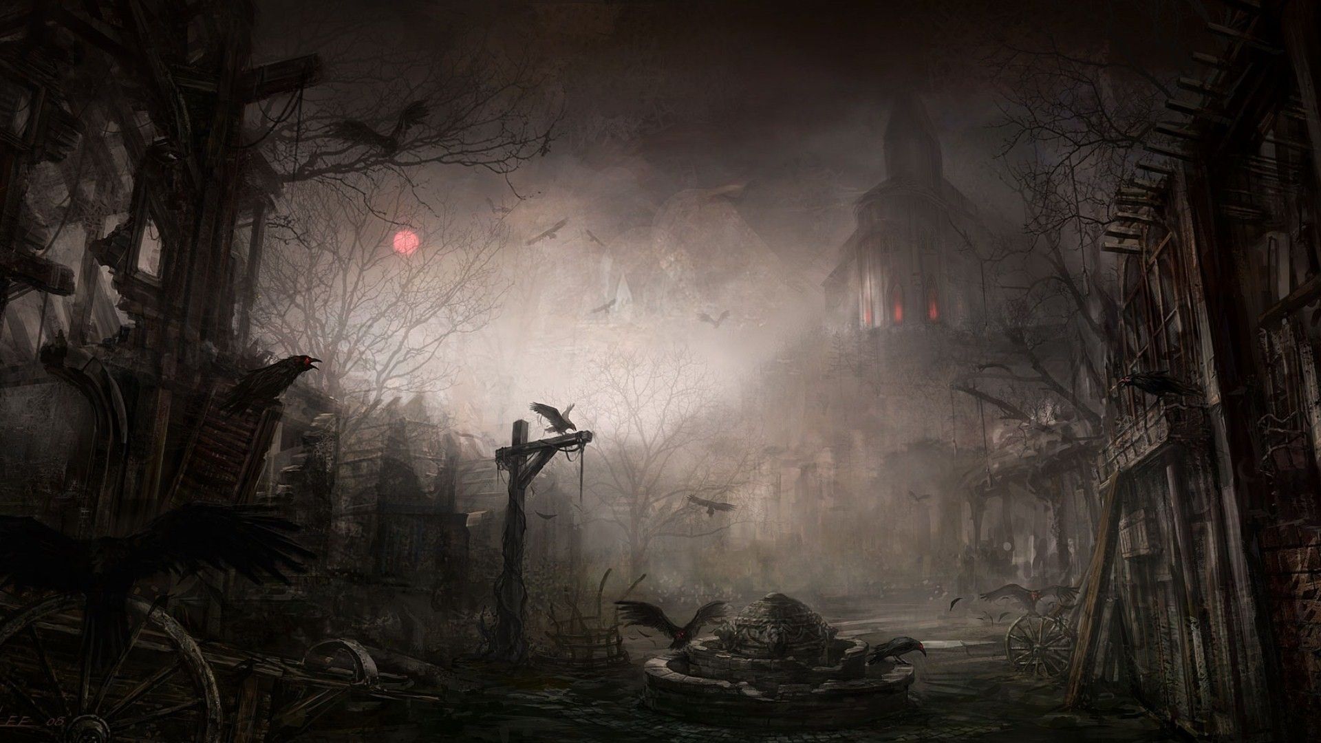 1920x1080 Creepy Autumn Desktop Wallpaper