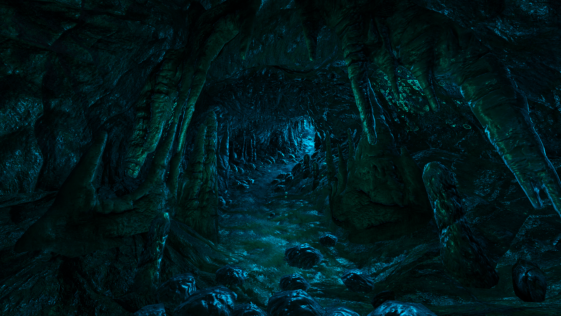 1920x1080 Cavern Landscape Desktop Wallpaper