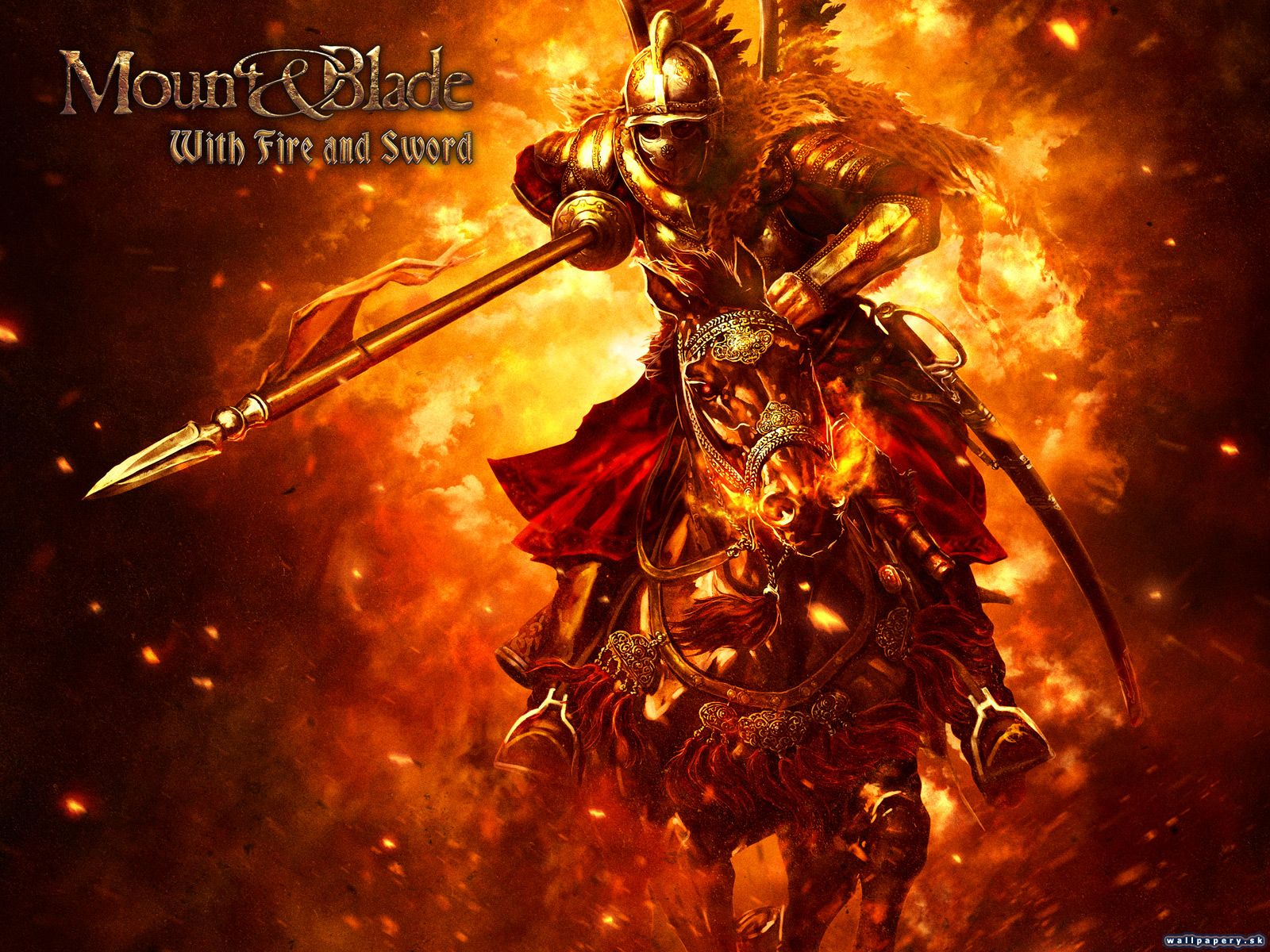1600x1200 mount, And, Blade, Fantasy, Warrior, Armor, Knight, Sword, Horse, Fire, Poster Wallpaper HD / Desktop and Mobile Background