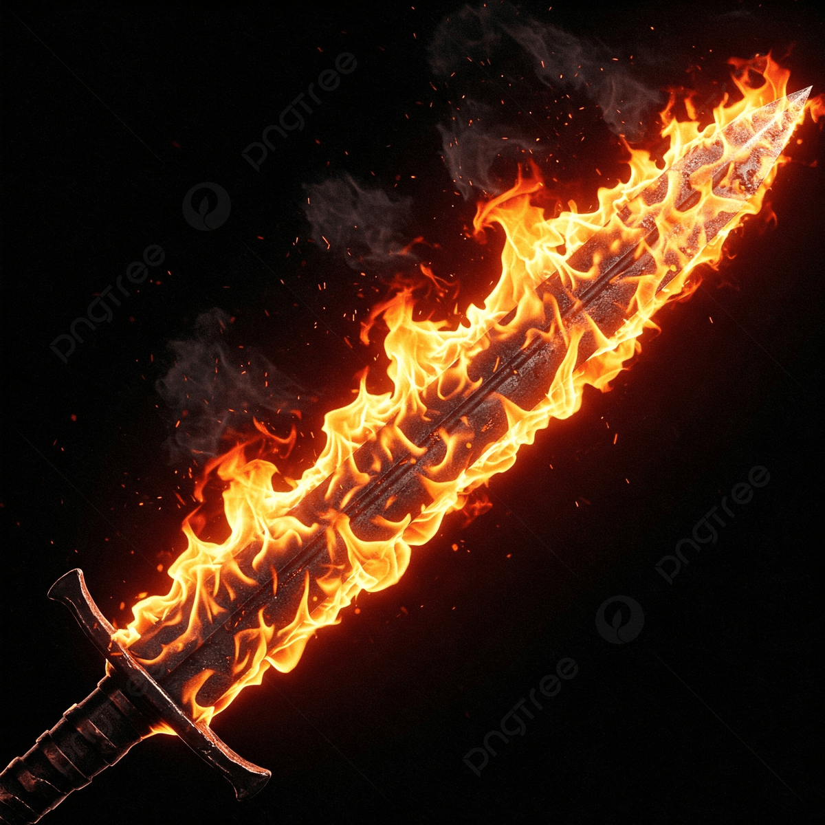 1200x1200 Sword On Fire, Sword, Fire, Cartoon Background Image And Wallpaper for Free Download