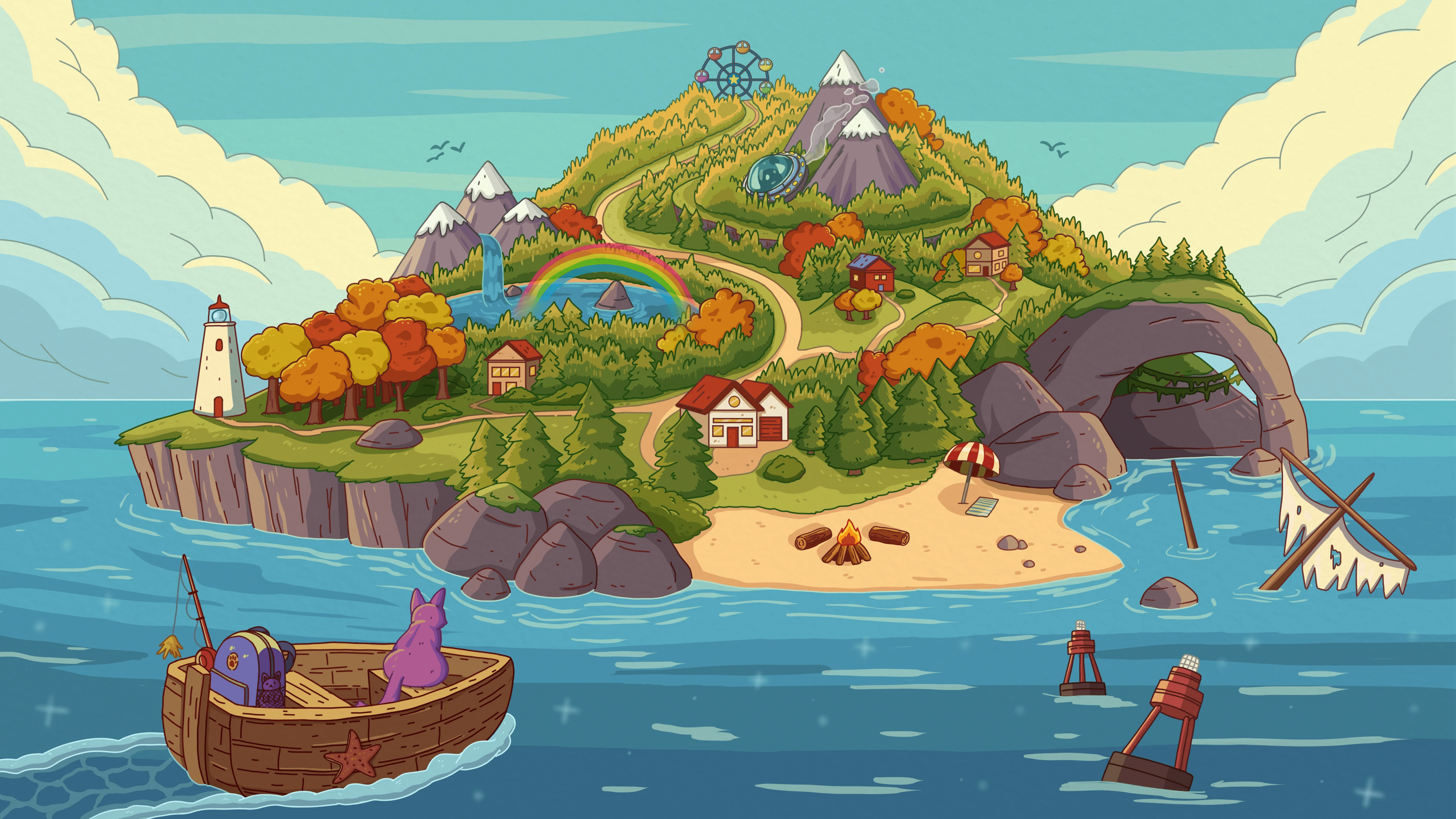 3840x2160 Adventure island by purrple cat [3840x2160]
