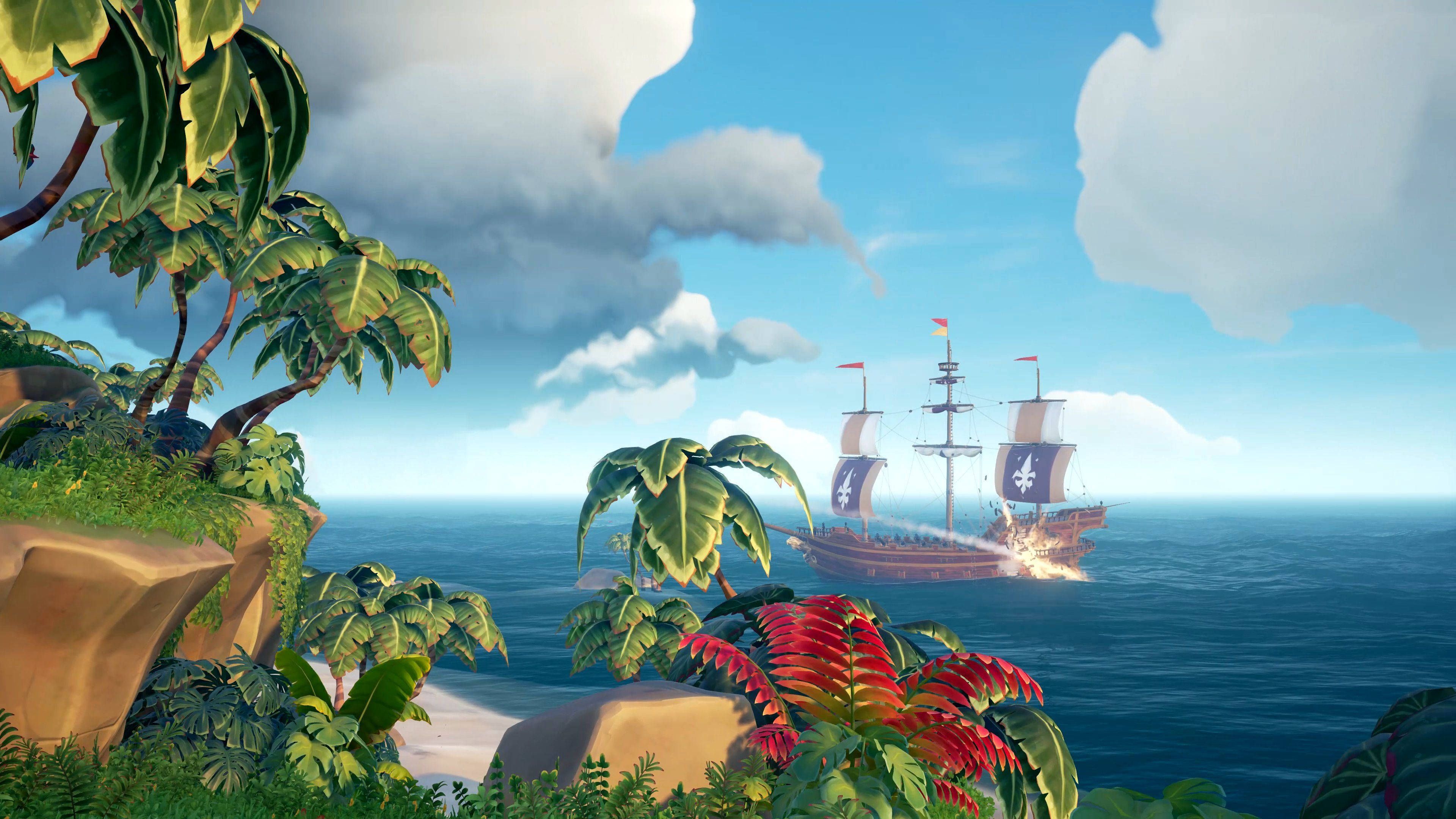 3840x2160 Download Setting sail on an epic adventure in Sea of Thieves Wallpaper