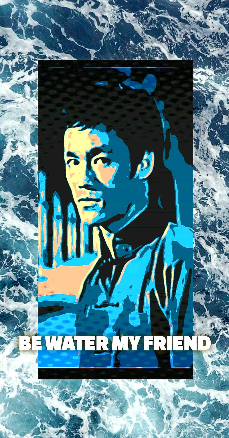800x1529 Be Water, bruce, friend, lee, HD phone wallpaper