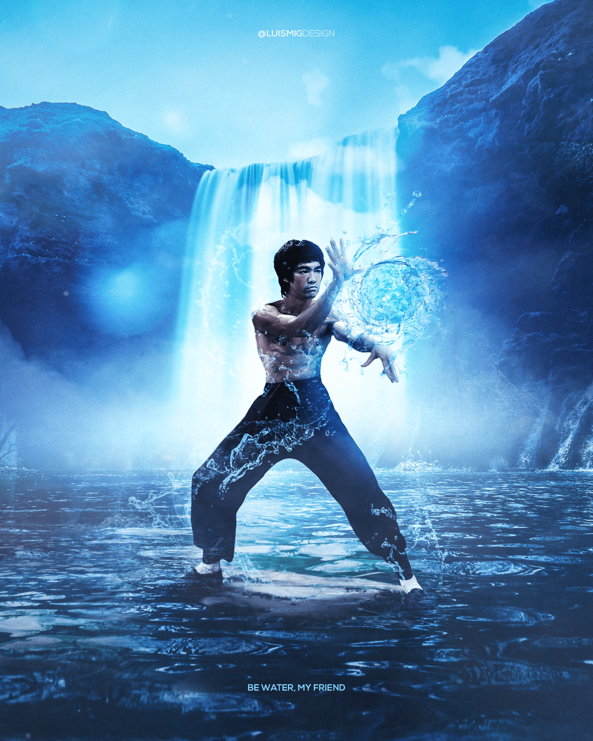 1920x2400 Bruce Lee Water, My Friend