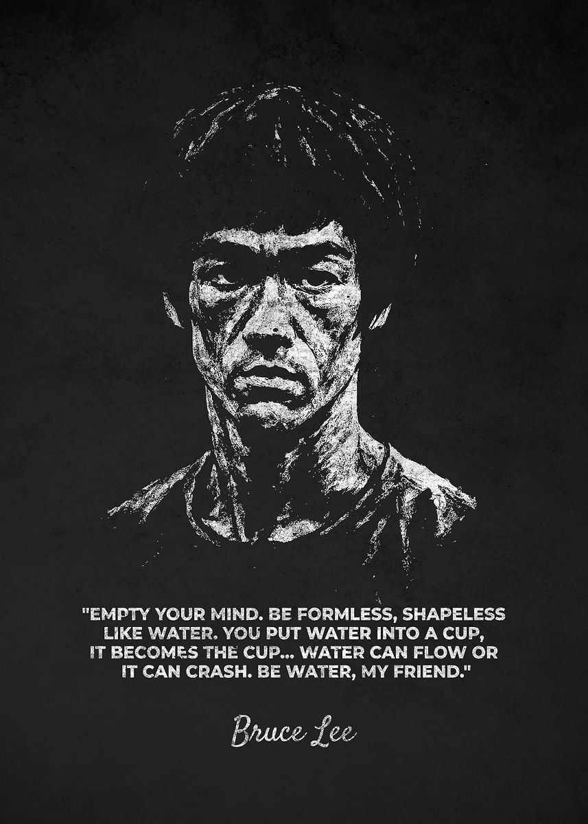 857x1200 Bruce Lee Poem Water Bruce Lee Portrait With Water Quote