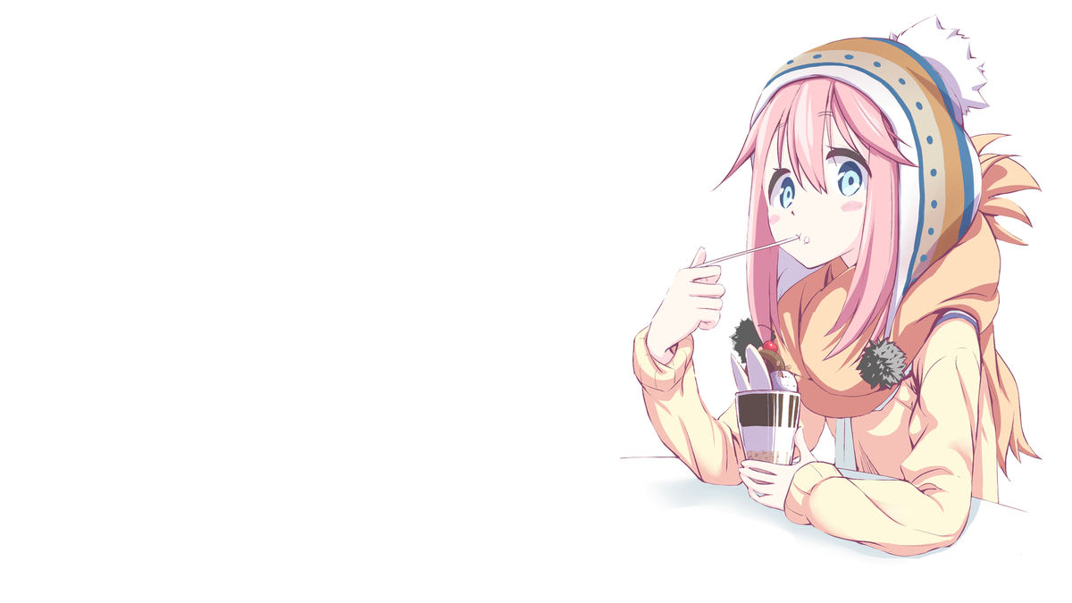 1200x675 Anime yuru camp nadeshiko kagamihara girls eating winter Playmat Gaming Mat Desk