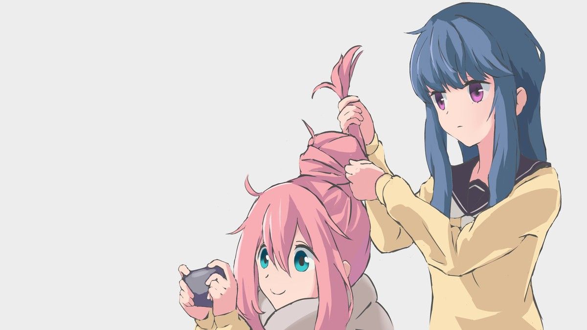 1200x675 Anime yuru camp simple nadeshiko kagamihara rin Playmat Gaming Mat