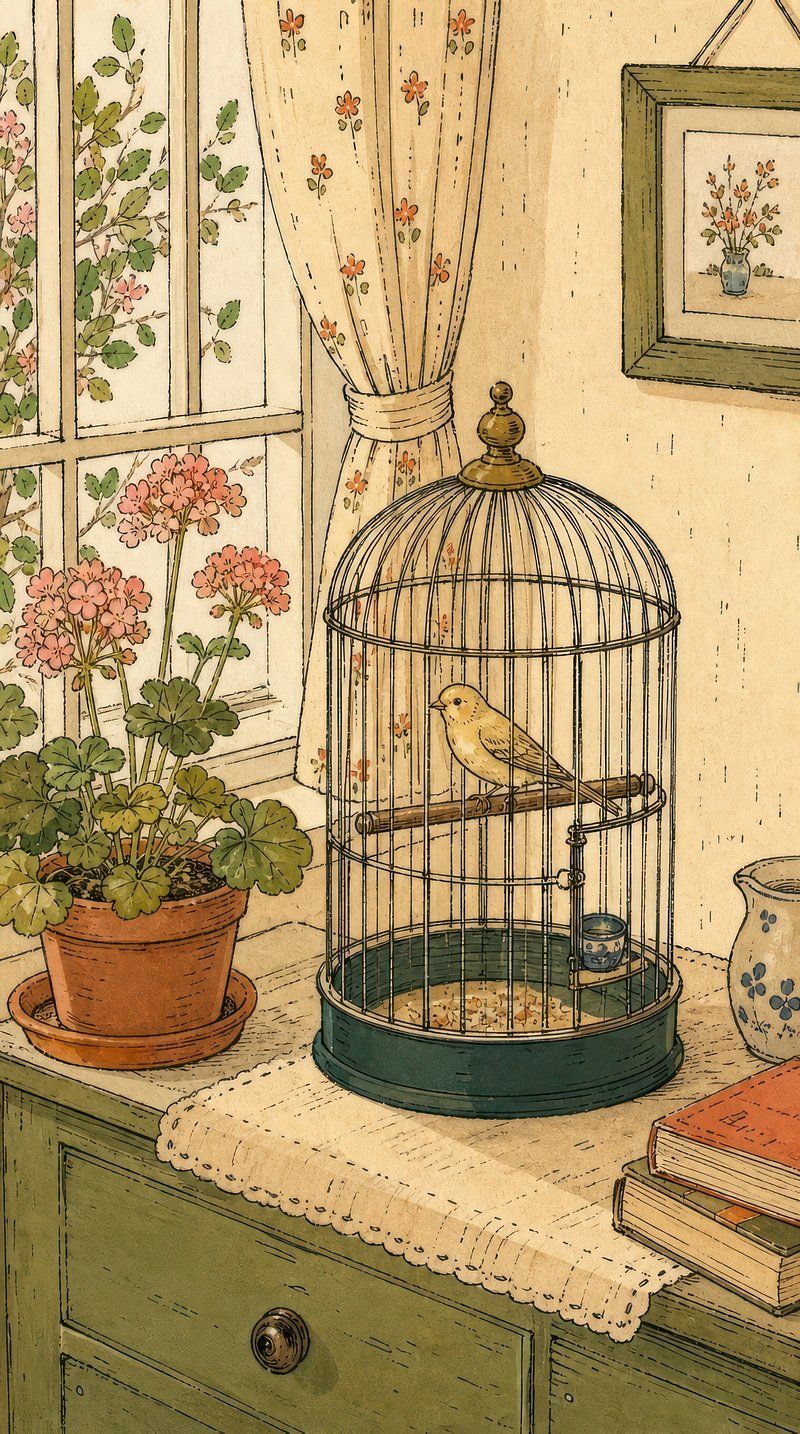 800x1434 Bird Cage Image Wallpaper