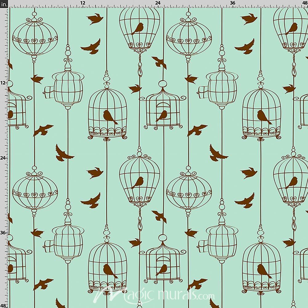 1000x1000 Cage Pattern Bird Cage Pattern Wallpaper Wall Mural By Magic Murals