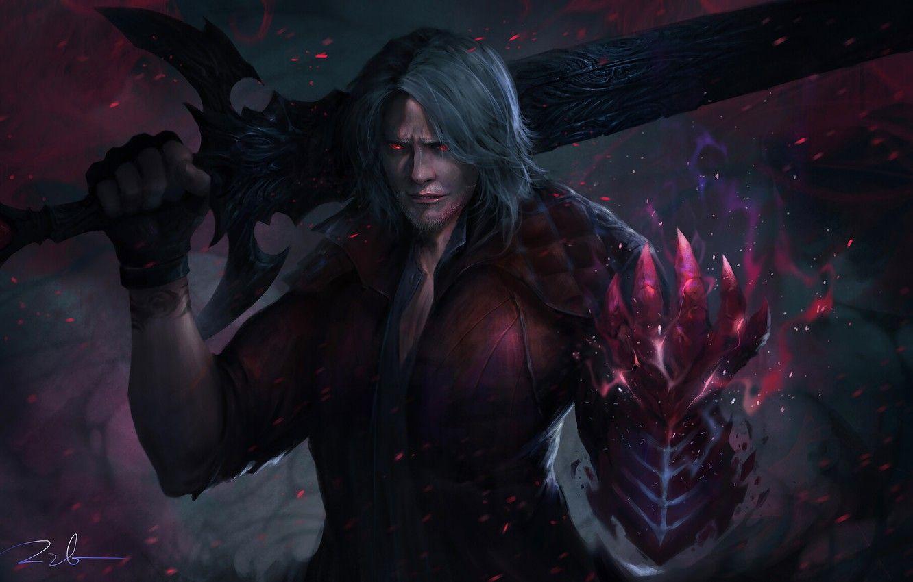 1332x850 demon, male, Dante, Devil May Cry 5 .
