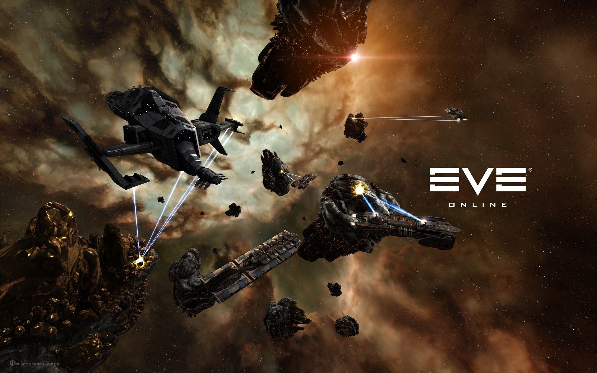 1920x1200 EVE Online, Space, Spaceship, Mining, Caldari, Video Games Wallpaper HD / Desktop and Mobile Background
