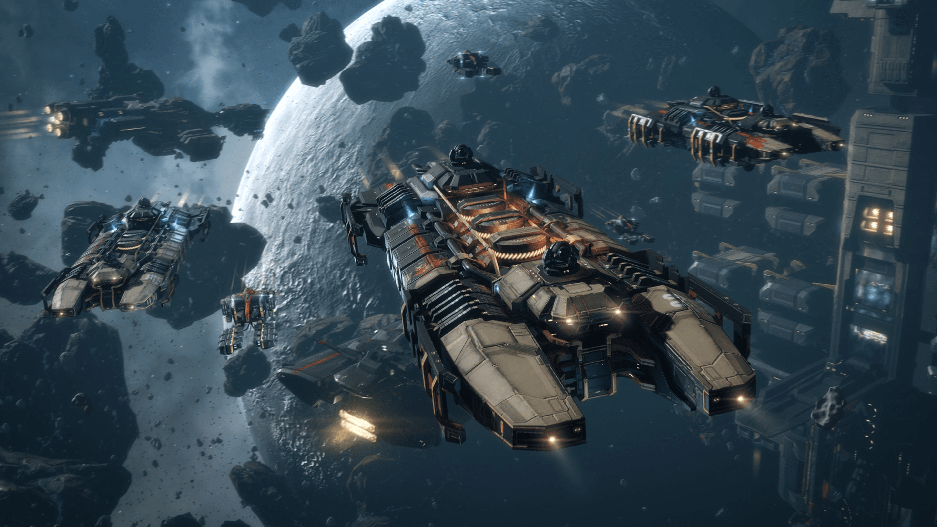 3840x2160 Hulk Mining Fleet EvE Online Wallpaper From EVE PLAYERS