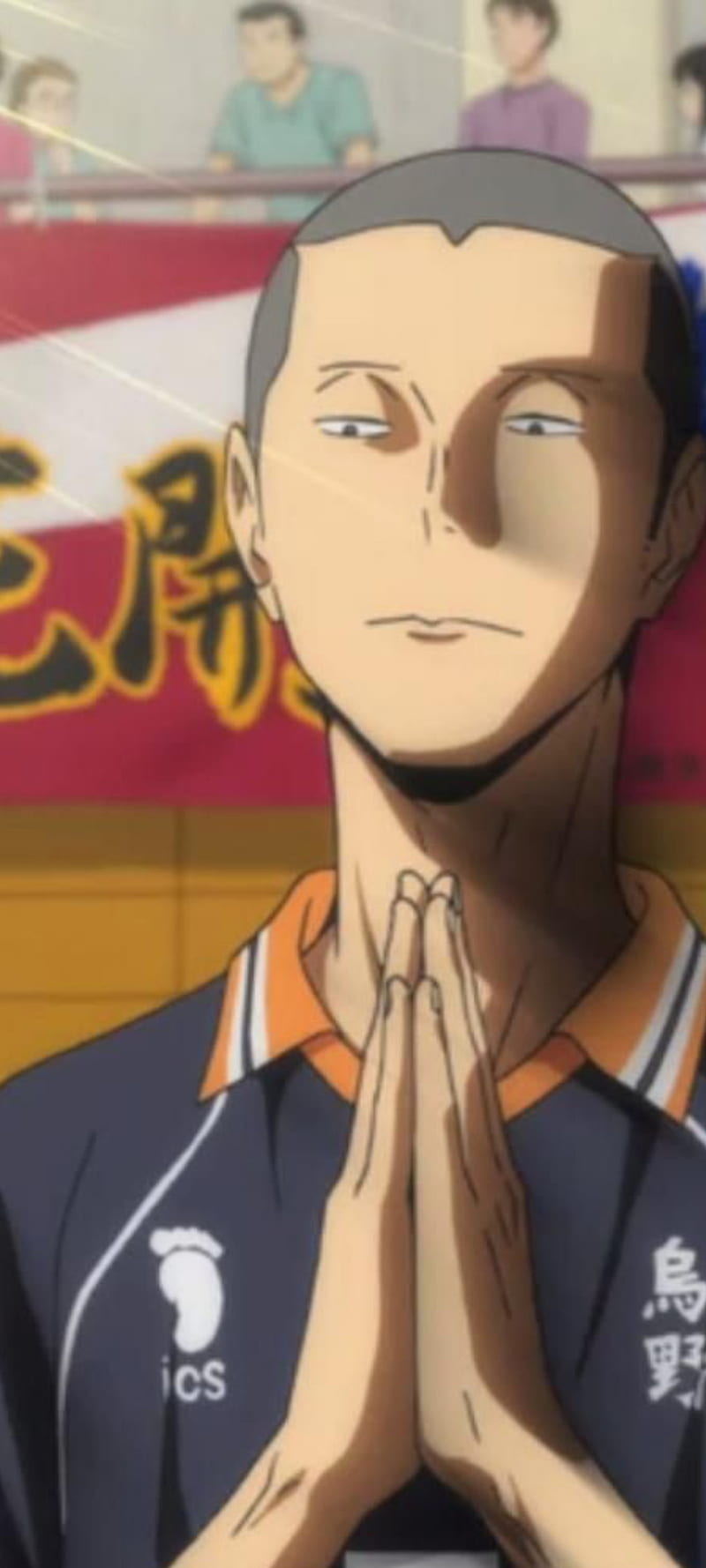 800x1778 Tanaka, anime, funny anime, haikyuu, tanaka buddha, HD phone wallpaper