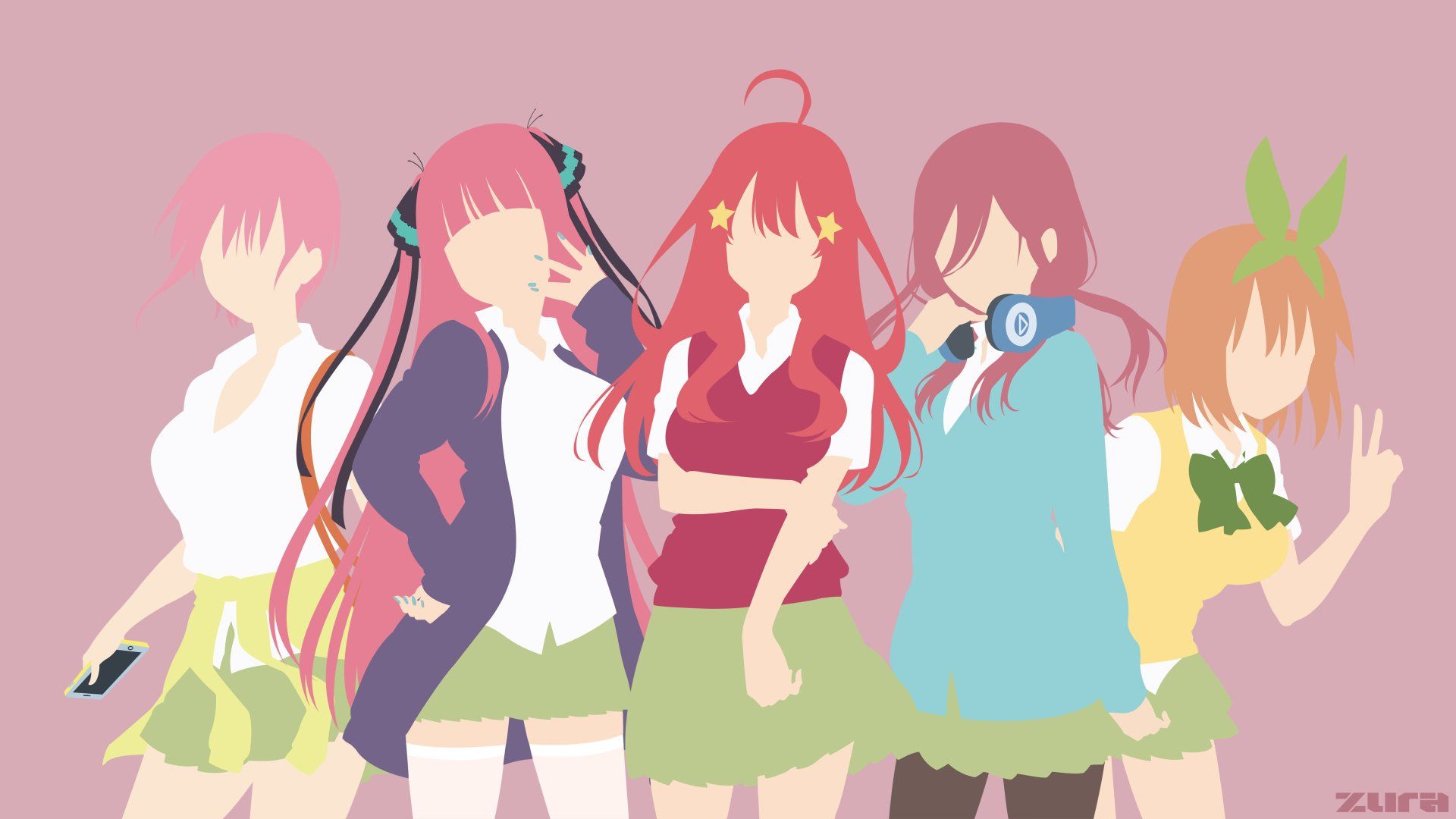 1920x1080 Quintessential Quintuplets: Stunning 4K Ultra HD Anime Wallpaper Featuring Nakano Sisters