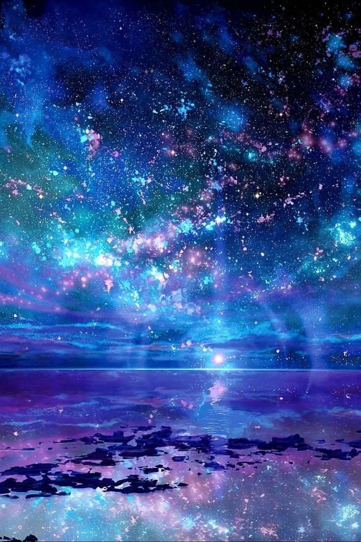 736x1104 Galaxy Ocean Stars wallpaper