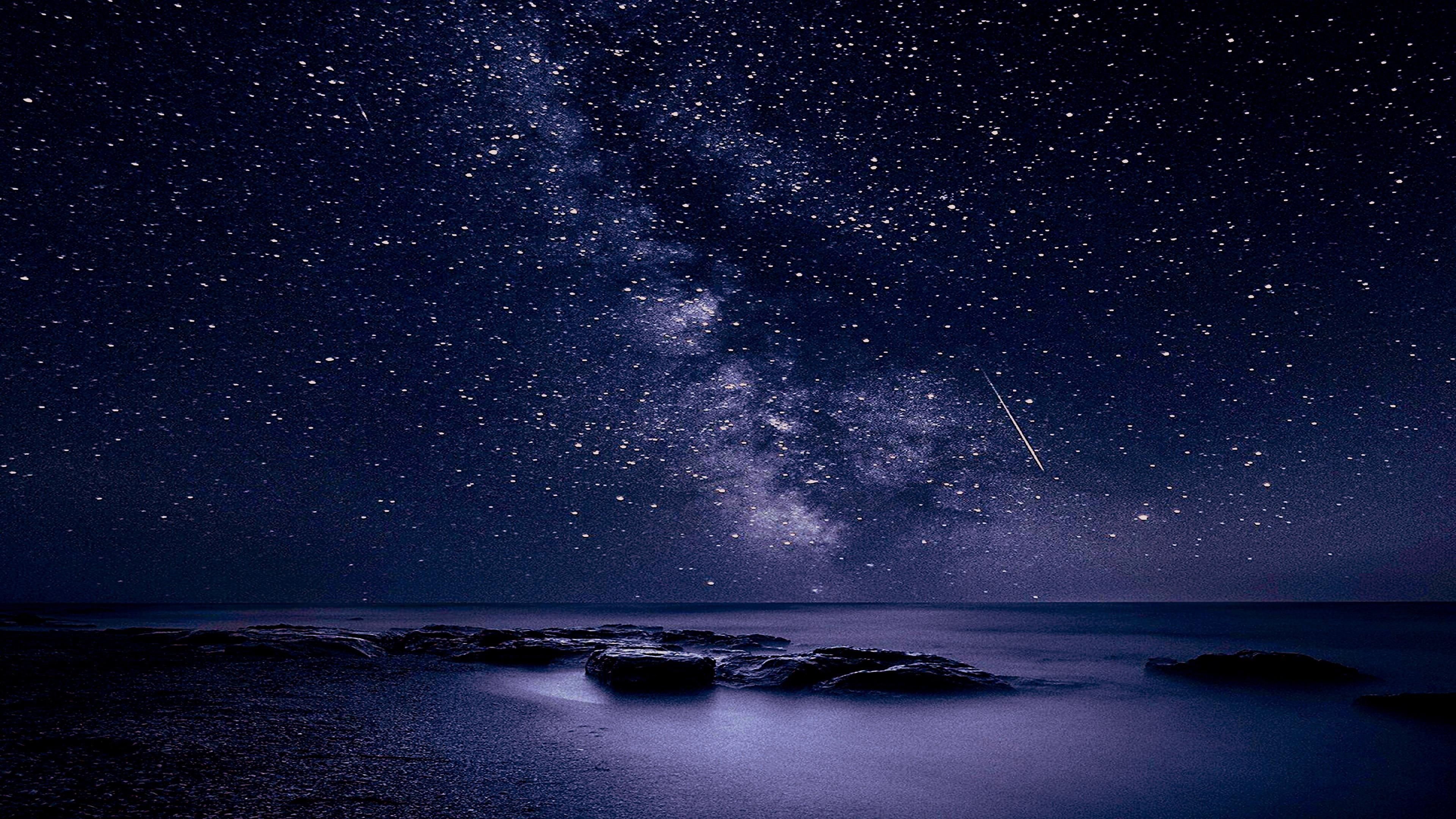 3840x2160 Ocean Night 4k Wallpaper