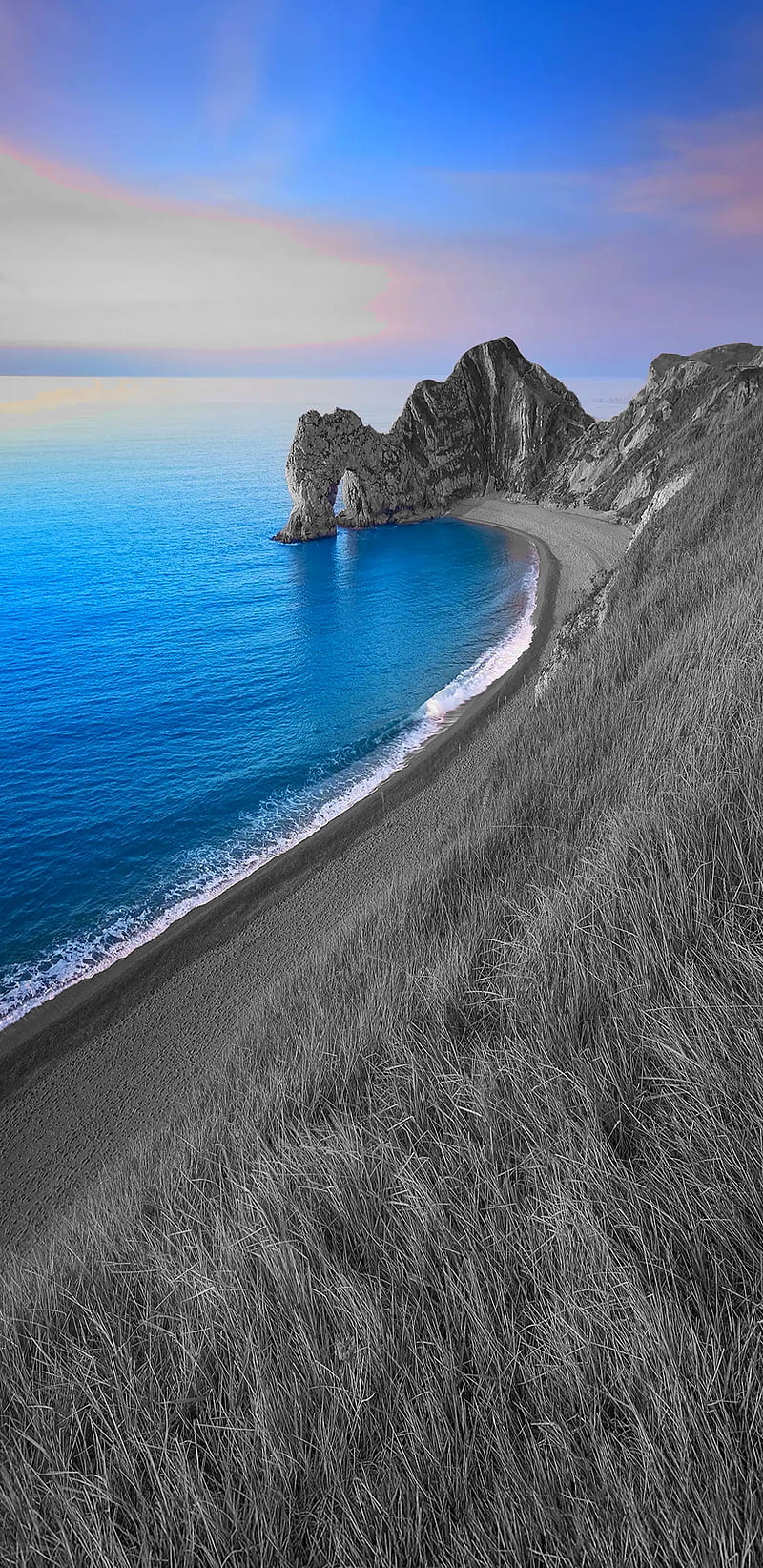 800x1644 HD beach galaxy wallpaper