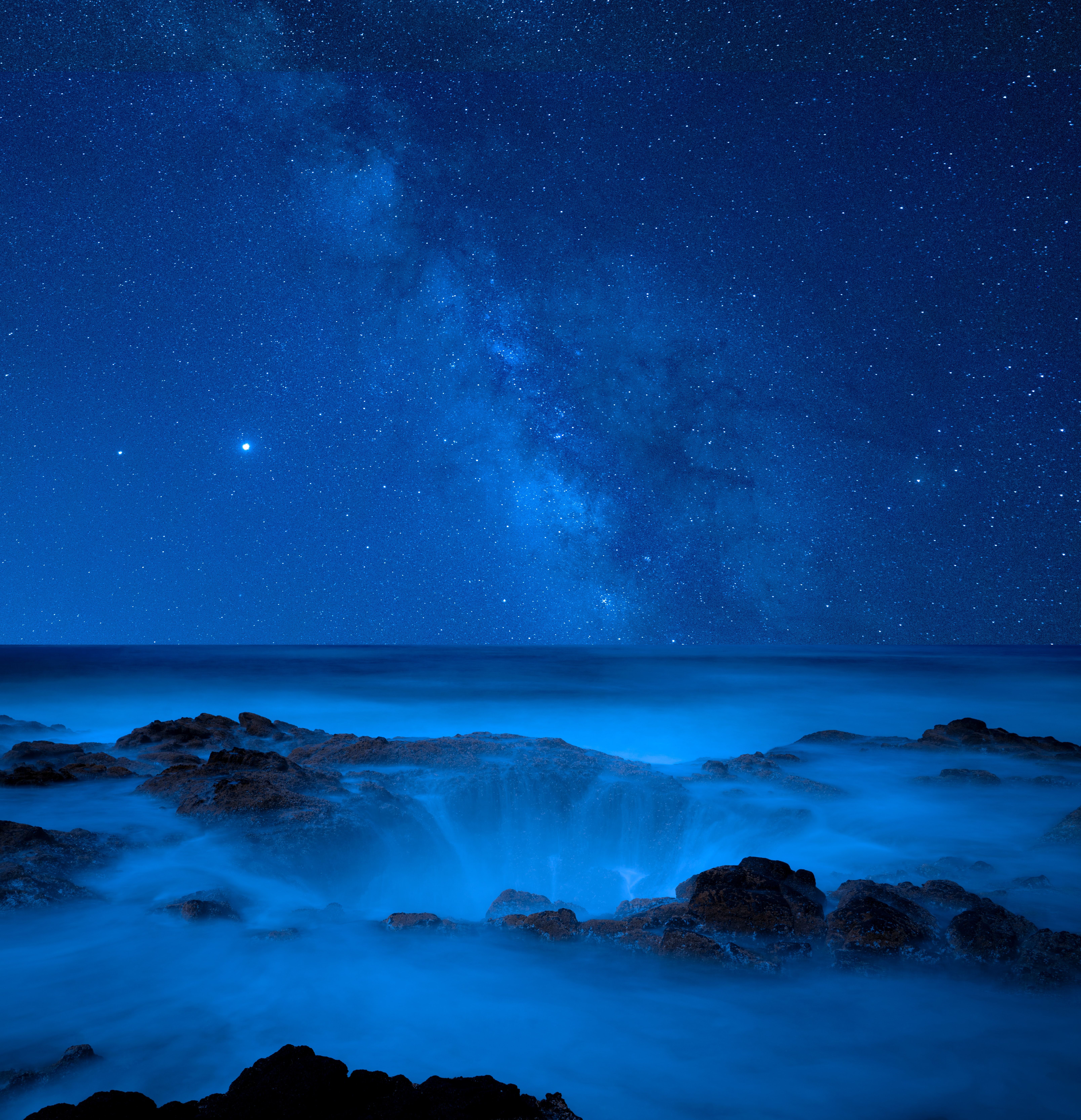 6433x6667 Thor's Well Wallpaper 4K, Oregon, USA, Seascape, Blue Sky