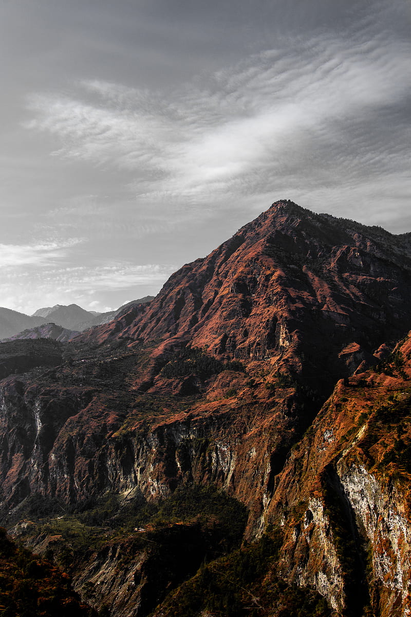 800x1200 Dramatic Mountains, cinematic, dark, dramatic, high quality, iphone, landscape, HD phone wallpaper