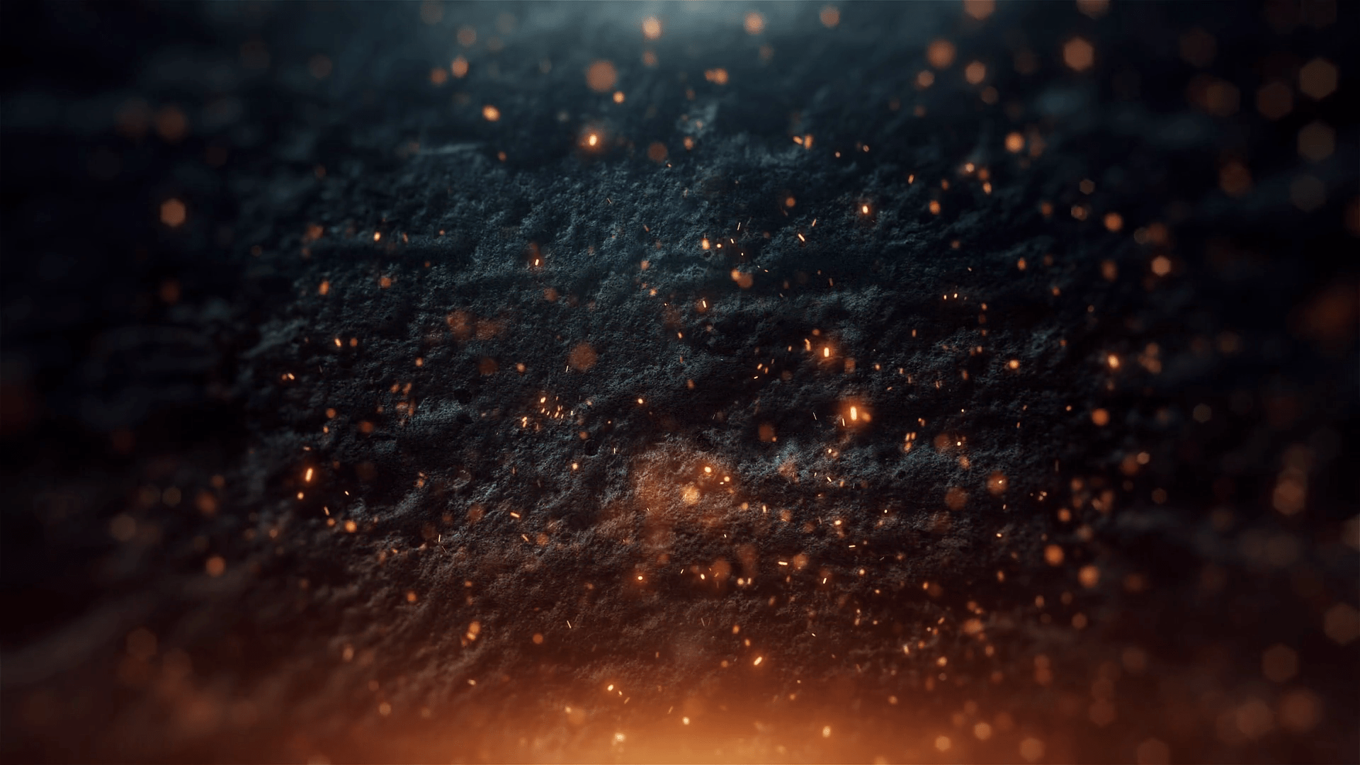 1920x1080 Cinematic Background With Sparks Embers and Stone Background Loop