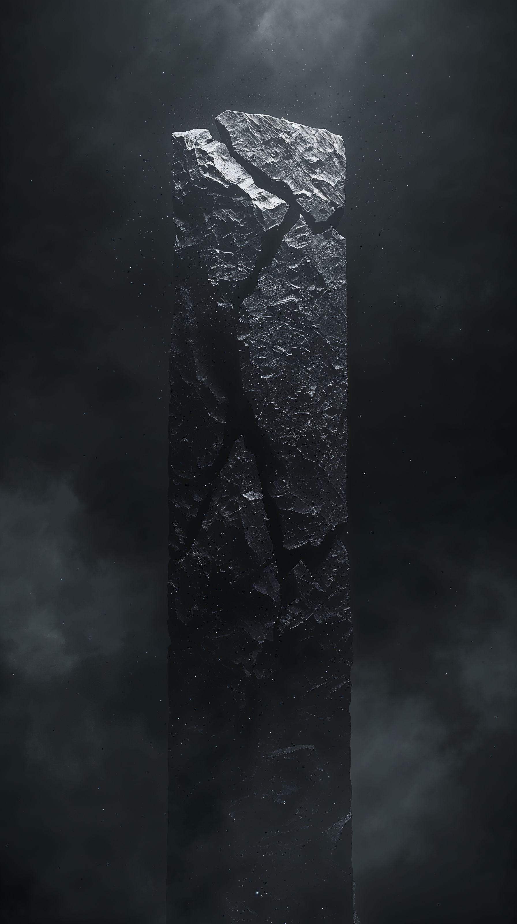 1792x3200 Free Black Stone Wallpaper