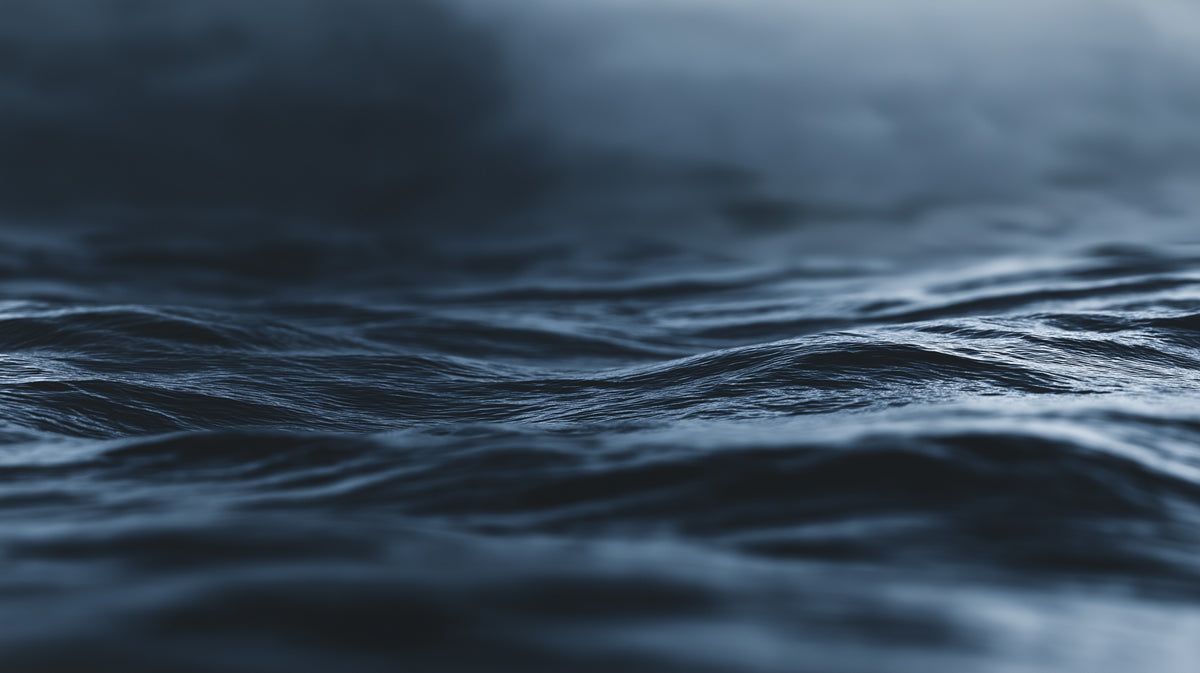 1200x673 Midnight Ocean Wave Mural Wallpaper