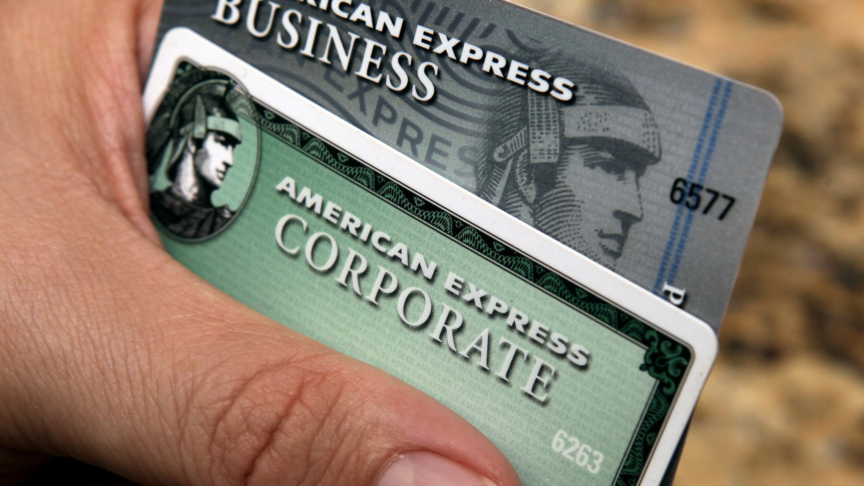 2834x1595 Two American Express Corporate cards HD wallpaper
