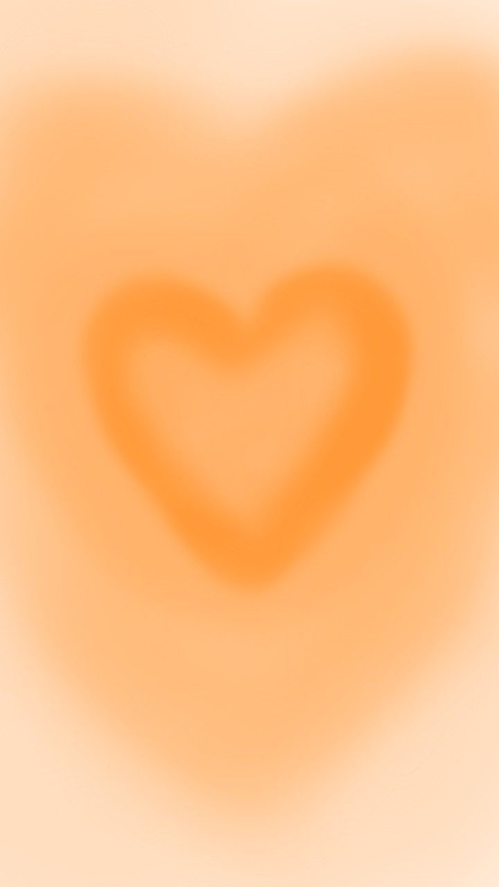 720x1280 orange heart aura wallpaper