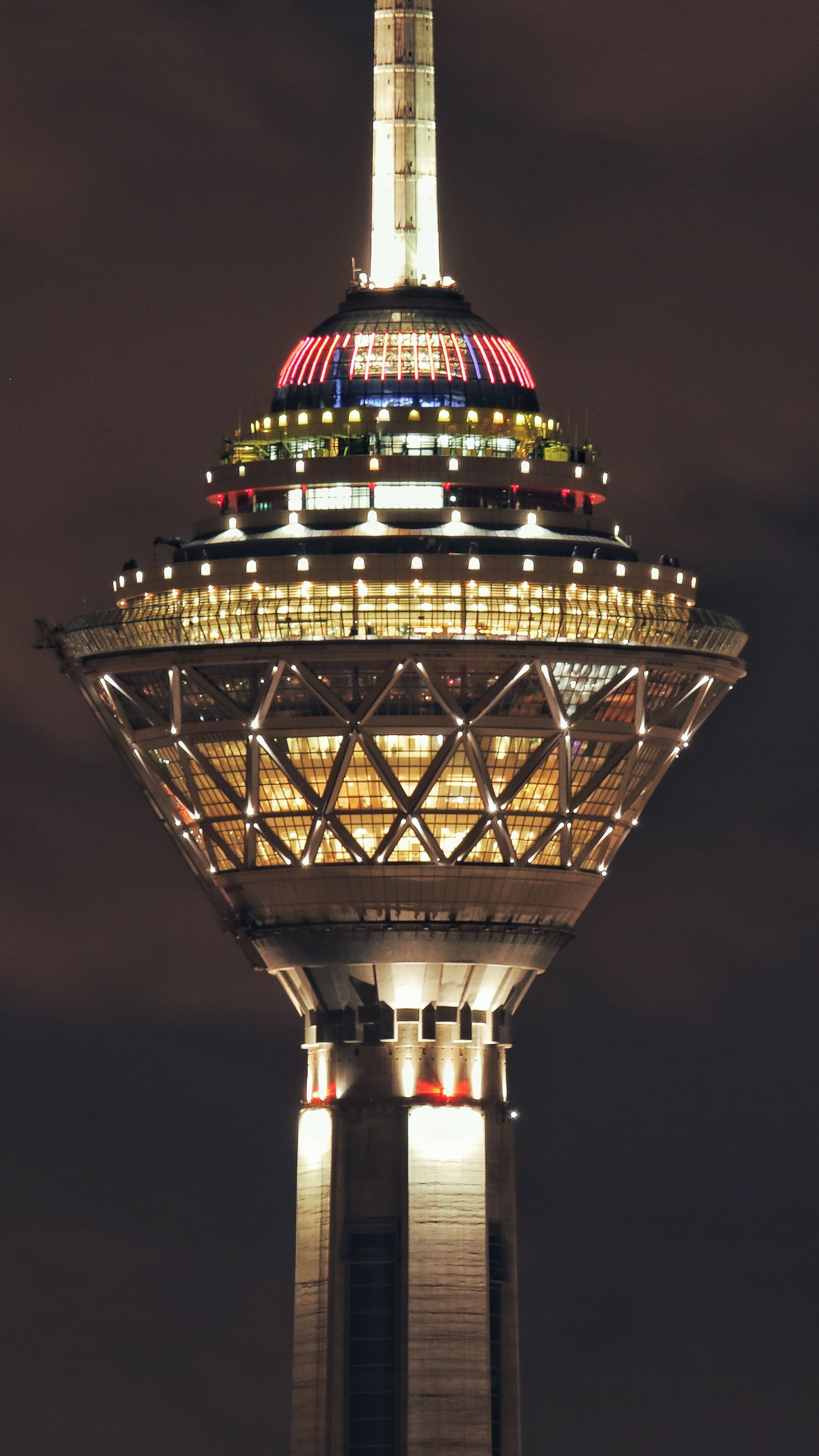 2294x4080 Milad Tower in Iran at Night · Free