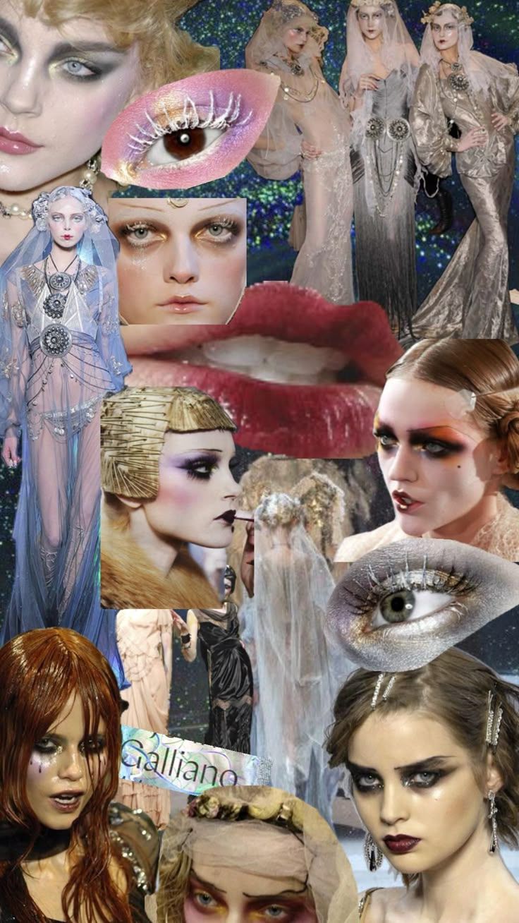 736x1308 John Galliano Collage Phone Wallpaper