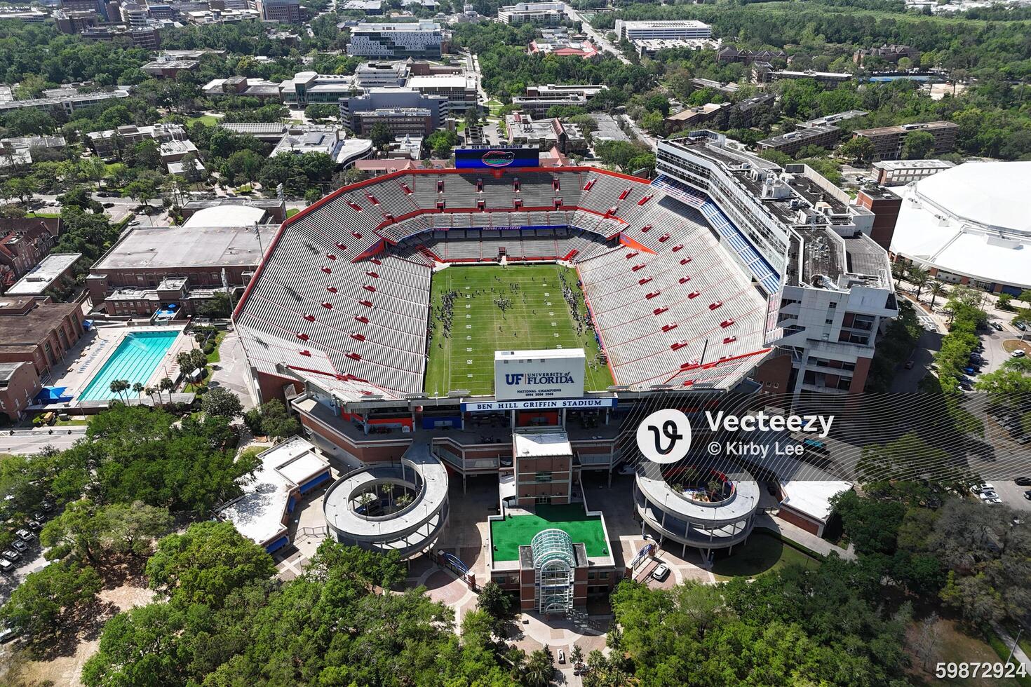 1470x980 A general overall aerial view of Ben Hill Griffin Stadium on the campus of the University of Florida. 59872924 Editorial Image