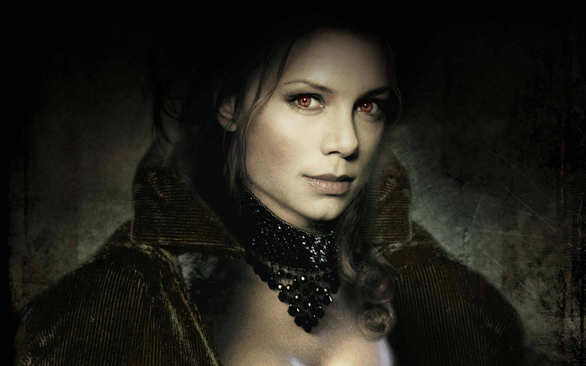 1920x1200 Wallpaper portrait, red eyes, Pete Wilson, Her name was Nikita, Peta Wilson, La femme Nikita, Highlander for mobile and desktop, section девушки, resolution 1920x1200