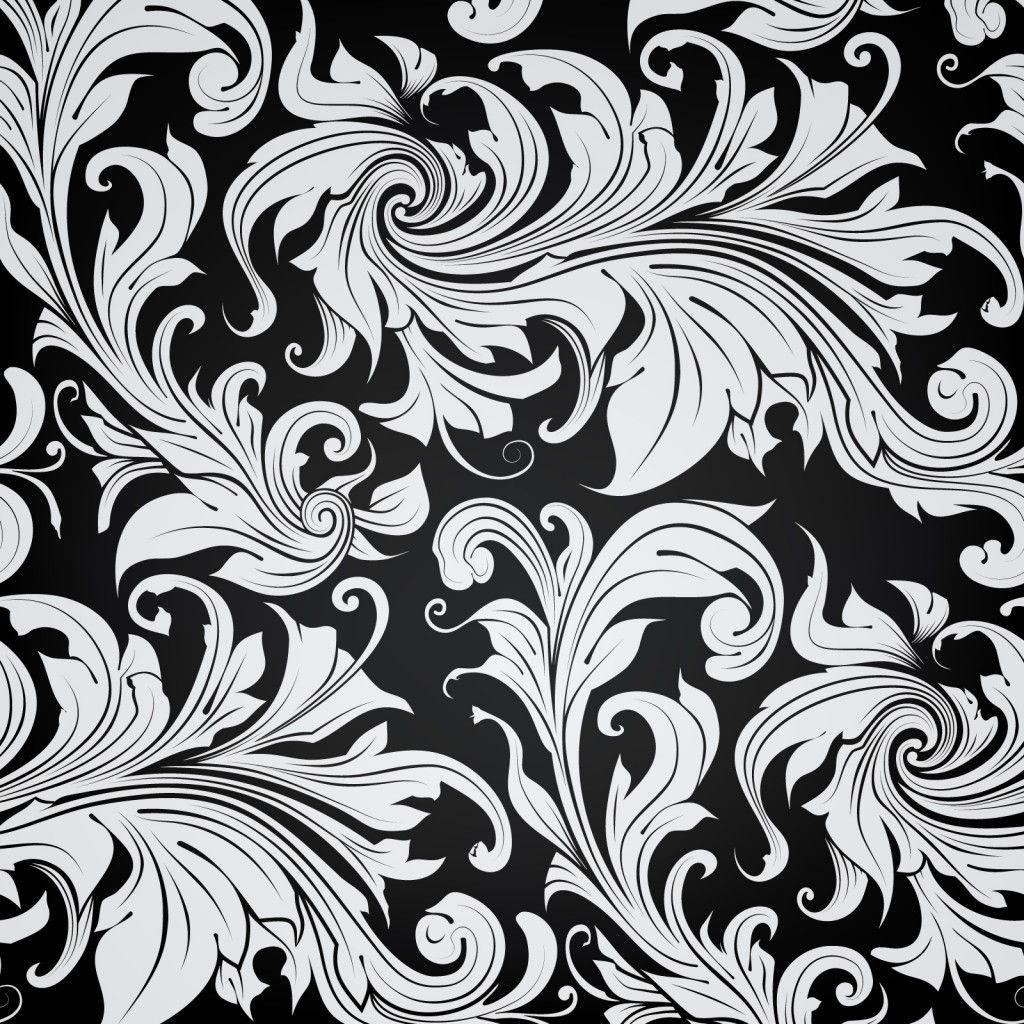 Black and White Floral Vintage Wallpapers - Top Free Black and White ...