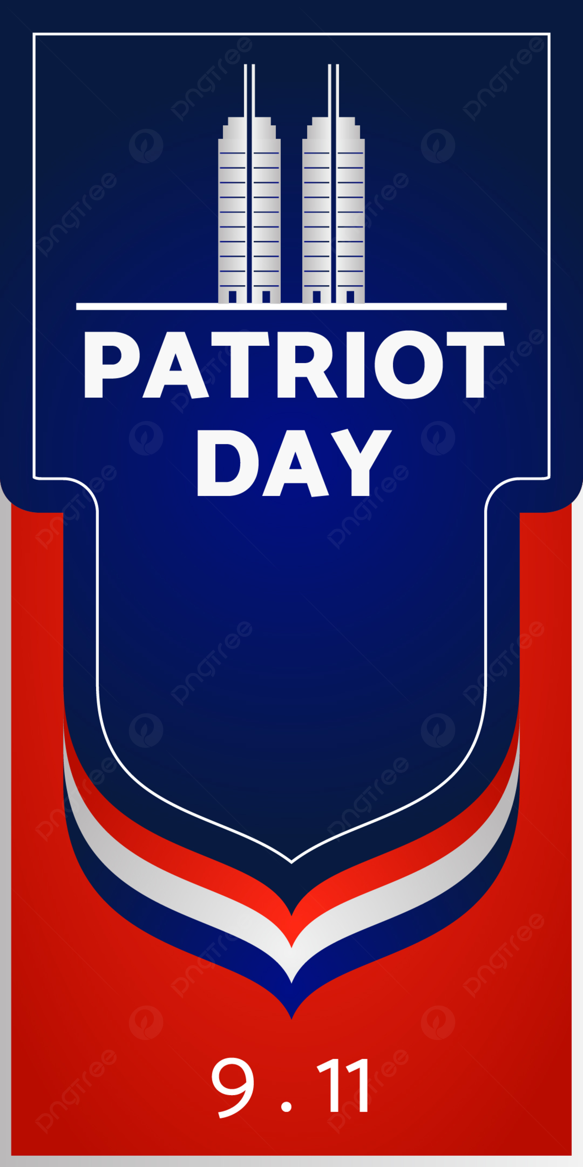 1200x2400 Simple Patriot Day Illustration With Twin Towers Background Wallpaper Image For Free Download